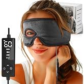 Single Eye Heating Pad for Eyelid cComfort, Electric Eye Warm Compress | 12V Safe Warmth: 3 Temps, 5 Auto-Off Timers &amp; Thermostat. Skin-Friendly with Vision-Hole Design