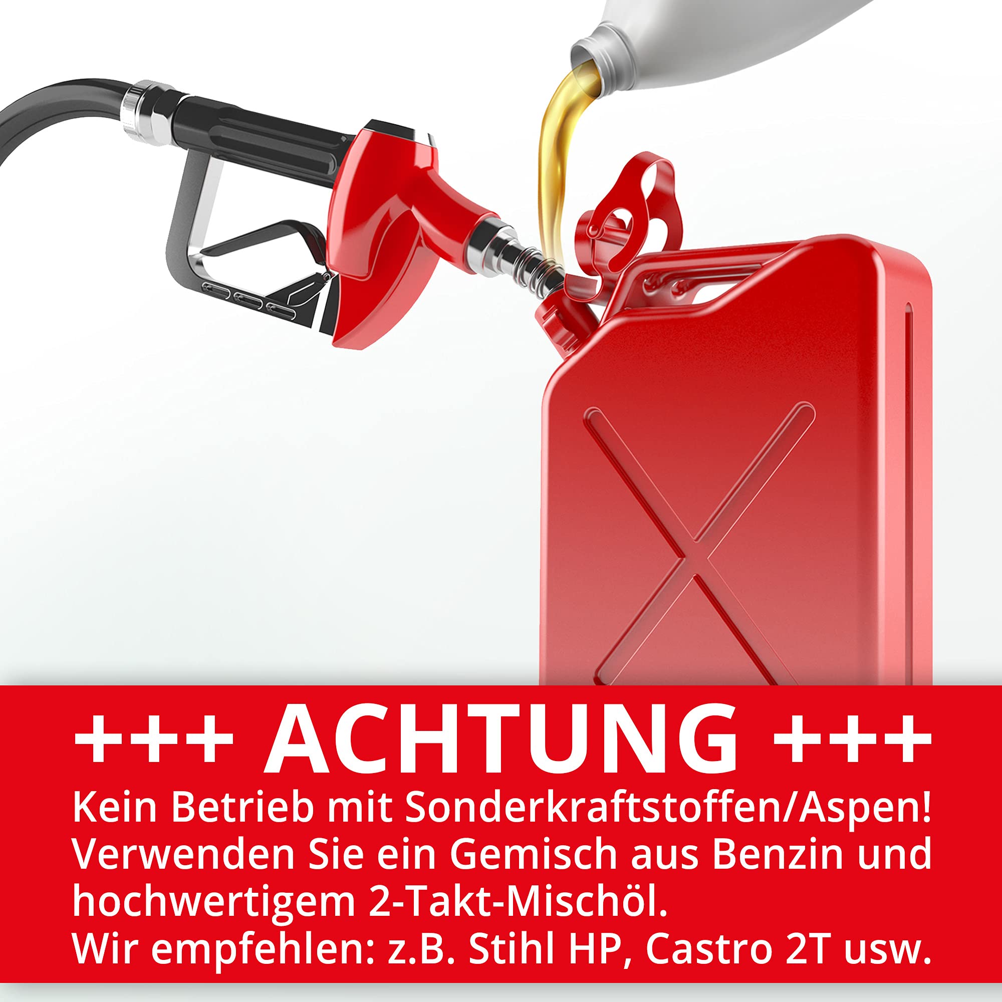 HECHT Hochwertiges 4 in 1 Benzin Multifunktionsgerät - Starke 2 PS - Freischneider, Rasentrimmer, Hochentaster und Heckenschere in Einem I Mit idealer Verlängerung 9