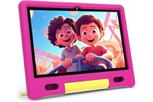 ApoloSign Kids Tablet - Android 13 Tablet for Kids with Case Included, Bright 10.1" HD Screen, Pre-Installed Educational Apps, Parental Controls, 32 GB, Ideal Gift for Children, Pink (K109A)