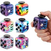 6 Pack Fidget Cubes Sensory Toy Set, Infinity Cube for Stress Relief | Gift for All Ages, ADHD Autism &amp; Arthritic Support, CPSC ABS, 4 Quiet Sides, 6 Bright Colors, Office Travel Classroom Play