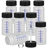 8 Pack 2 Oz Paint Touch Up Bottles with Child-safe Lid and Applicator Brush, Empty Paint Bottles with Brush Applicator and Mixing Marble,Fluid Capacity for Car Scratches Repair Fix Paint Car Damage