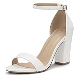 Women's Chunky Heels Open Toe Ankle Strap 3 inch