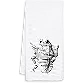 OSLYSOF Frog Gift Hand Towels for Bathroom, Frog Gifts for Lovers Decor Hand Towels for Bathroom Washroom, 16x24 Inch