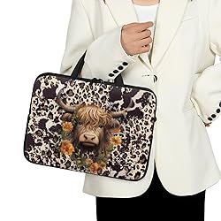 Uasibuni Leopard Calf Pattern Laptop Case for