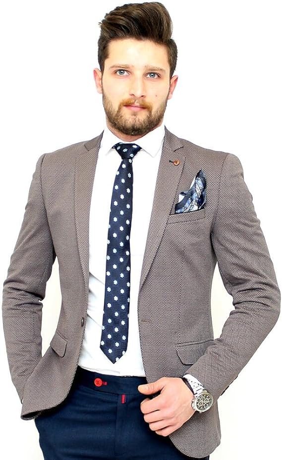 Amazon テーラードジャケット ブレザー グレー メンズ ジャケパン ビジネス 一つボタン 細身 タイト 春夏秋 ５０ ｌ コート ジャケット 通販