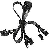Certusfun PCIE Cable for Corsair, 65CM 8 Pin to Dual 6+2 Pin PCIE Power Cable for Thermaltake, Male to Male GPU Cable for ARE