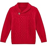 Makkrom Toddler Pullover Sweaters Shawl Collar Cable Knit Sweaters Long Sleeve Warm Outwear Spring Fall Winter