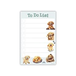 Golden Retriever Sticky Notepad to Do List | Kawaii