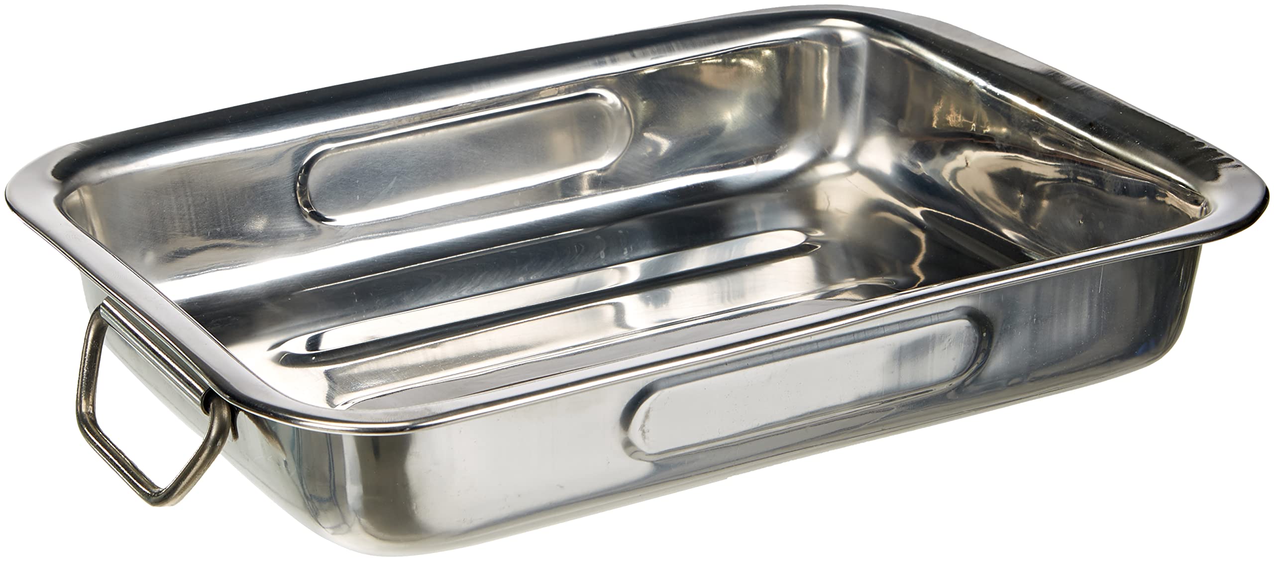 Ibili 651425 - Rustidera Clásica INOX con asas metálicas abatibles 25x19x5,5 cm