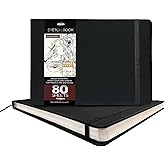 Zieler® 8.27" x 5.5" (207mm x 140mm) Hardcover Landscape Sketchbook, Pale Ivory Sheets, 140gsm, 80 Sheets