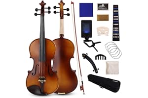 DDFFEJRE Violin 4/4 Full Set,Violin For Kids,Women,Girls,Beginners,Acoustic Solid Violin With Ebony Accessories For Room Home Office Decoration,Gift