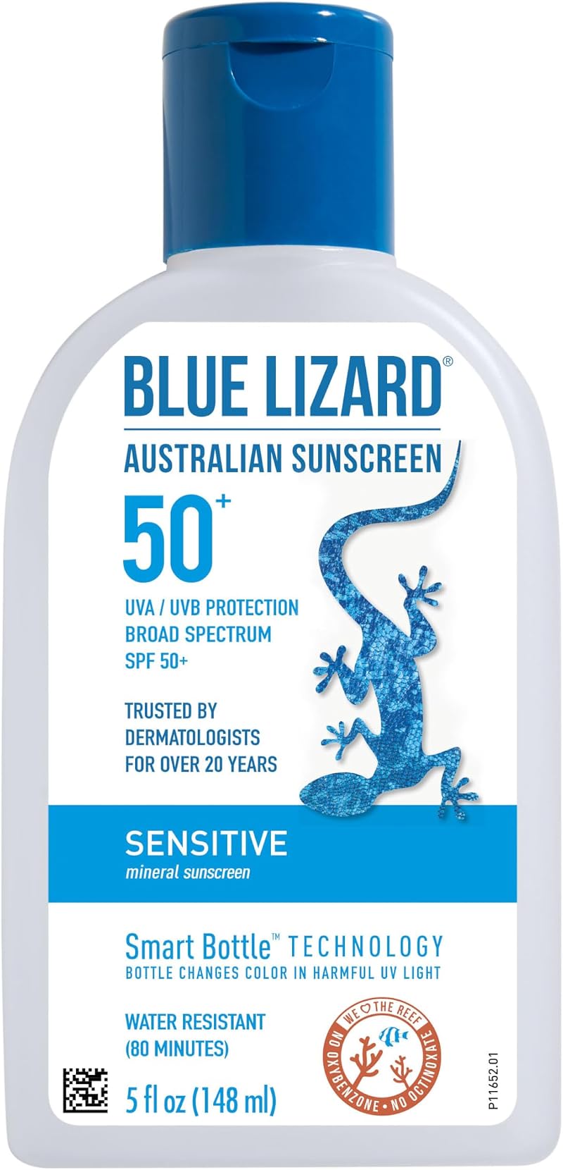 Blue Lizard Sensitive Mineral Sunscreen SPF 50+ Zinc Oxide 148ml