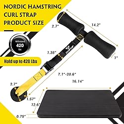 Nordic Hamstring Curl Strap with Fitness Knee