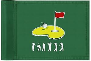 Mindsoft Mini Golf Flag 9 x 6 Inch Golf Pin Flags for Putting Green 420d Nylon Double-sided Silk-screened Waterproof for Backyard Practice Courses Garden Club