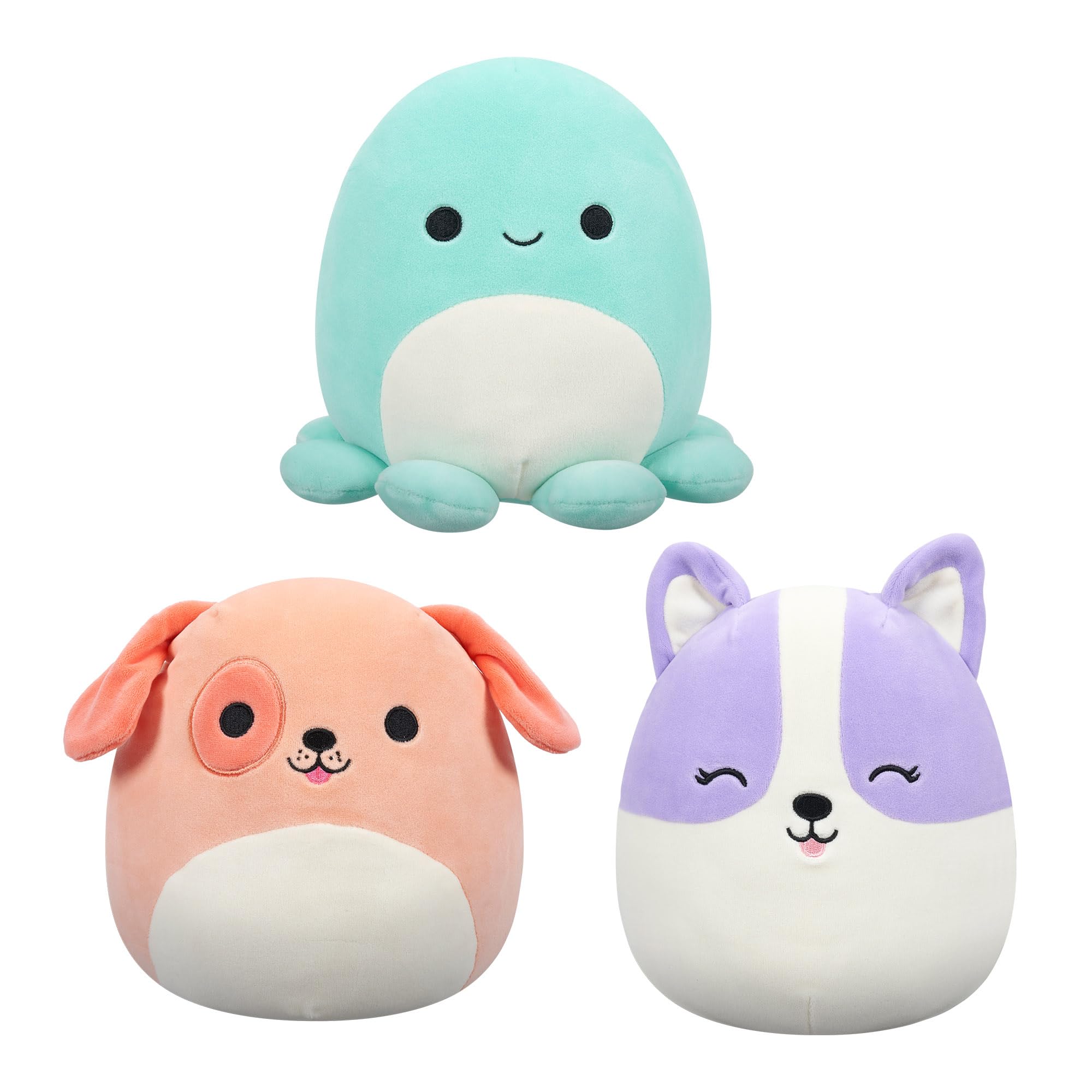 Squishmallows Original 8-Inch Mystery Pack Small-Sized Ultrasoft Plush - Styles Will Vary in Surprise Box That Includes Three 8-Inch Original