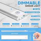 Haokiang 2Pack Under Cabinet Lights 39 LEDs 24cm USB Rechargeable Motion Sensor view 3