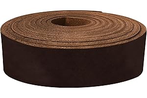EUROPEAN LEATHER WORKS ELW 9-10 oz (3.6-4mm) Latigo Leather Belt Grade Straps & Strips | Size: 1.5"x50" (3.8x127cm) | Dark Brown | Full Grain Cowhide, Heavy Duty Holsters, Sheathes, Harness, Saddle, Straps, DIY Crafts