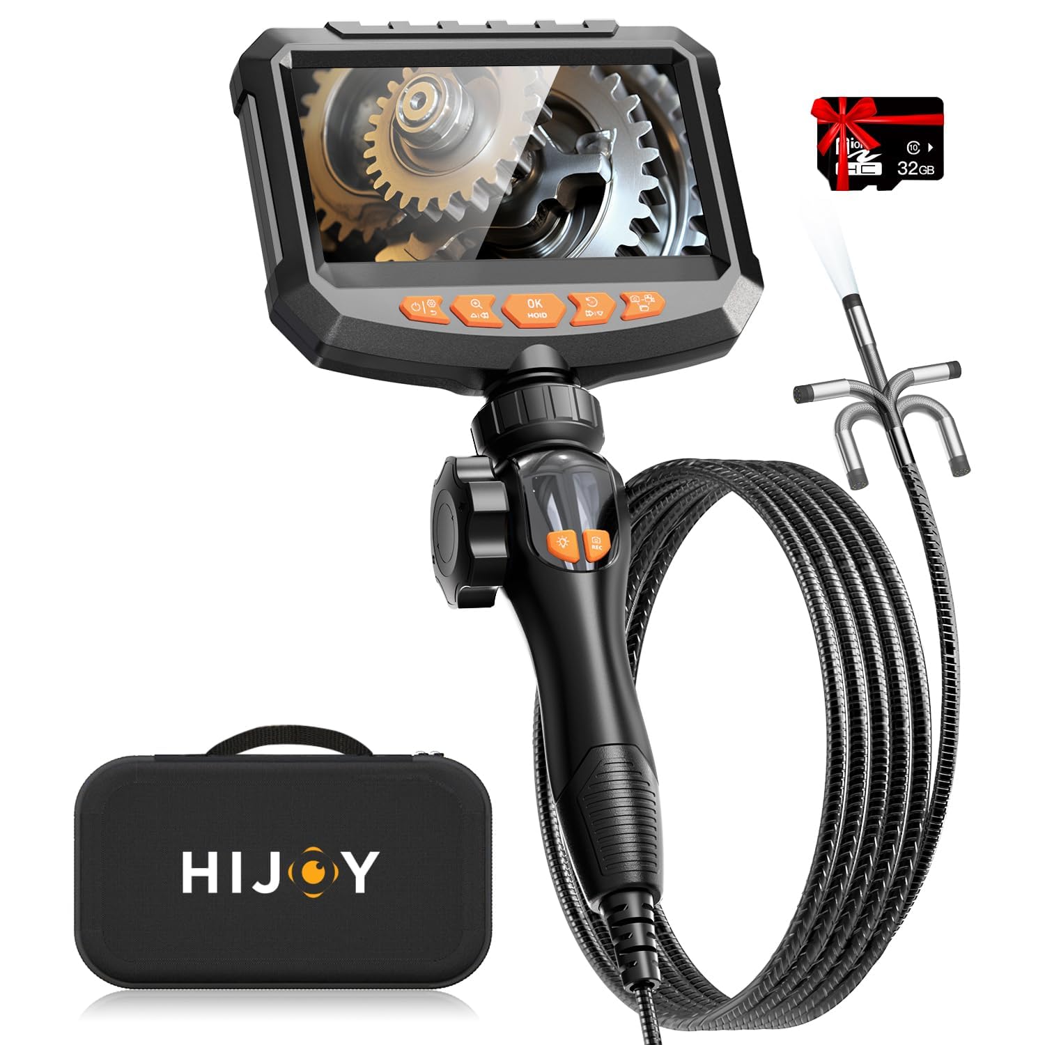 Hijoy Articulating Borescope Camera with Light