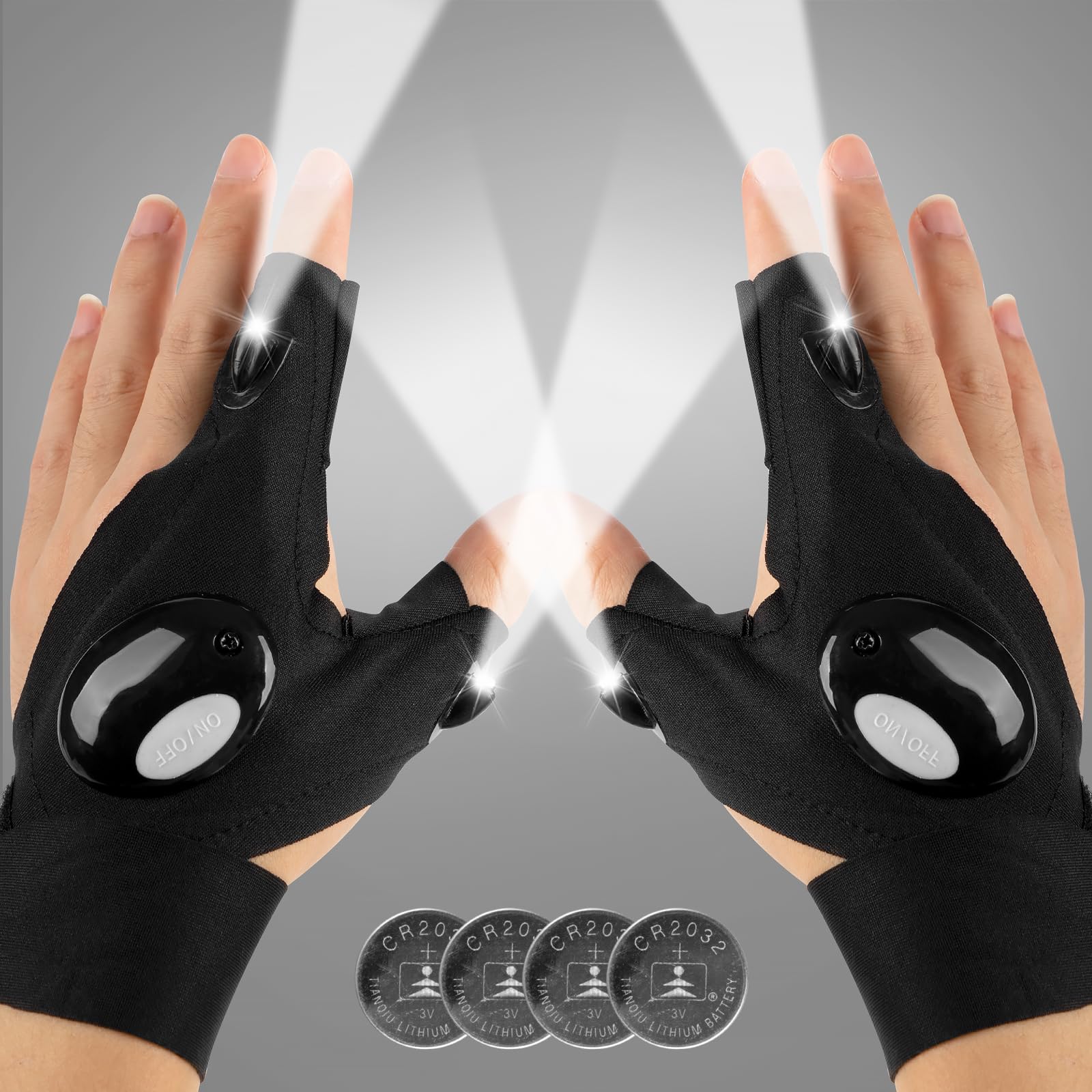 Mylivell Handsfree LED Flashlight Gloves, Fathers