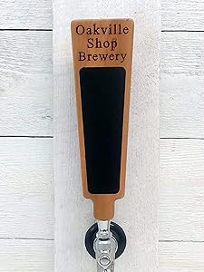 Custom Personalized Beer Tap Handle Cherry wood with Chalboardboard Engraved with your Personalized text. Great for Tap room, Brewerie Gift Home Kegerator