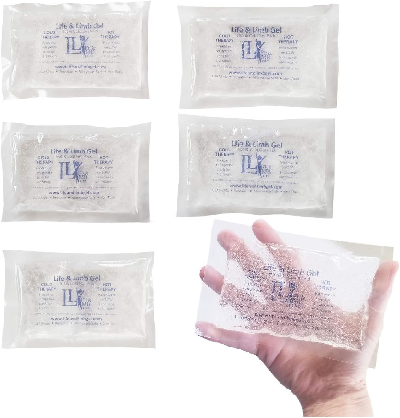 Extra Small Mini Reusable Gel Ice Pack for Injuries (3 X 5