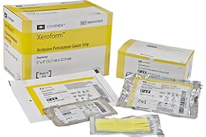 Cardinal Health™ Xeroform™ Non-Adherent Occlusive Petrolatum Dressing, Patch Peelable Foil Pack, 4 x 4IN, 8884433500, Box of 25