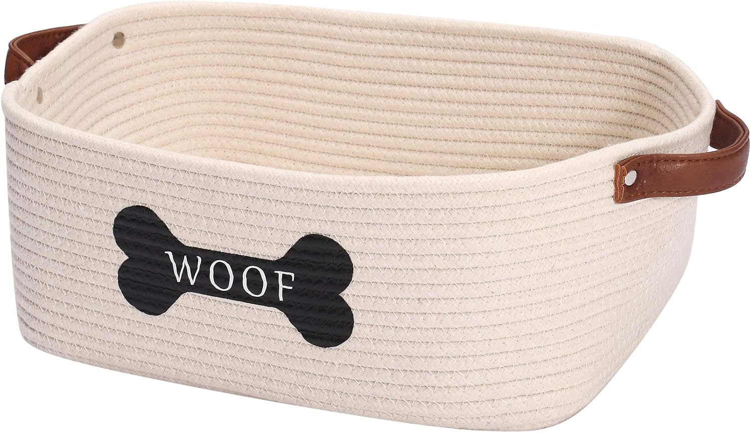 Morezi Cotton rope dog toy basket with handle, large dog bin, puppy kitty bed, dog toy basket - Image 4