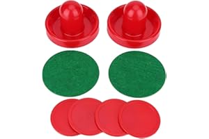 Air Hockey Pushers, Lightweight Air Hockey Pucks and Paddles Replacement, Pucks and Slider Pusher Goalies for Game Tables