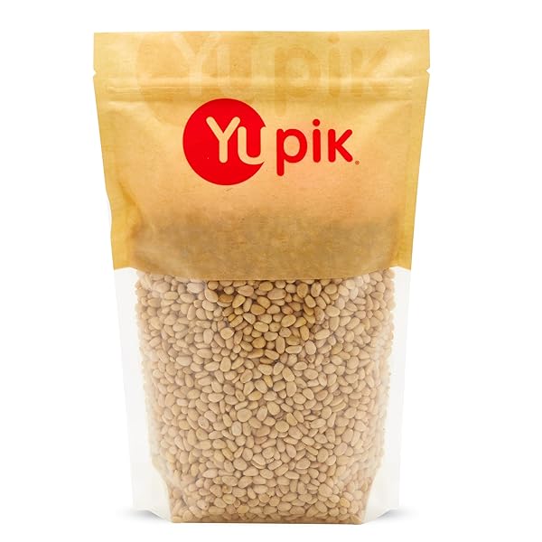 YUPIK PINE NUTS, 2.2 LB (35.2 OZ), RAW, GLUTEN-FREE, KOSHER, RAW NUTS, SMOOTH & CREAMY PINE KERNELS, SHELLED, UNSALTED, UNROASTED, OIL-FREE, SOURCE OF IRON, IDEAL FOR COOKING & BAKING