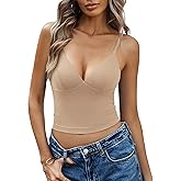 Avidlove Women's V Neck Camisole Tank Tops Cami Crop Y2K Double Lined Sexy Going Out Summer Outfits