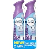 Febreze Air Mist, Air Freshener Spray, Odor Fighting Room Spray, Deodorizer for Home Bathroom Kitchen Office Apartment Dorm Room Classroom, Twilight Lavender Scent, 8.1oz (Pack of 2)