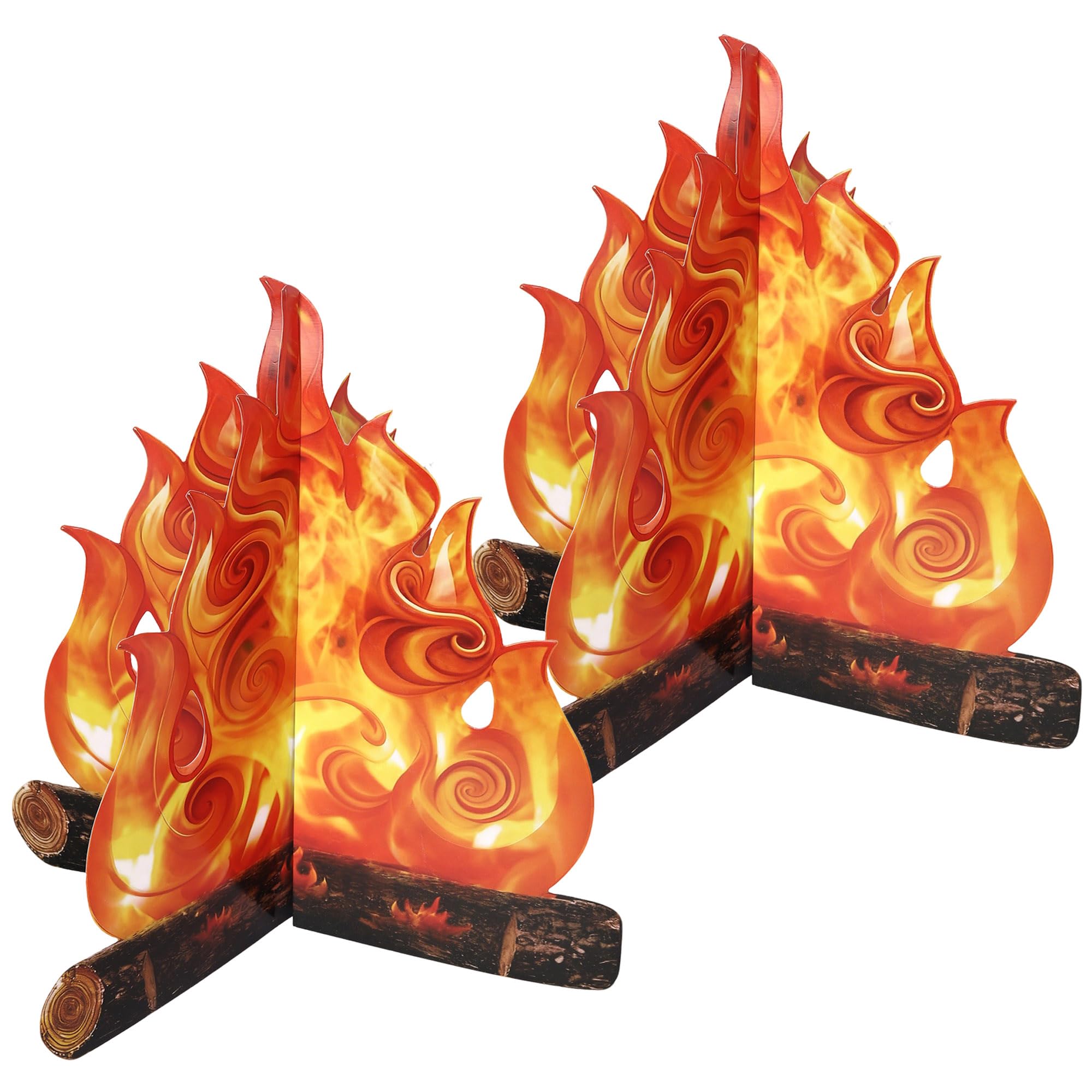 SYKYCTCY 6 Pack Fire Honeycomb Table Centerpiece Fake Fire Table Toppers Centerpieces Decro for Flame Theme Firefighter Birthday Party Table Decorations Supplies