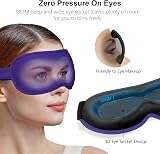 Gritin 100% Blackout Sleep Mask Deep Purple Ergonomic 3D Eye Cutout view 3