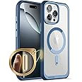 SUPCASE for iPhone 16 Pro Max Case with Camera Control Capture Button (Unicorn Beetle Mag), [Compatible with MagSafe] [Military-Grade Protection] Slim Clear Magnetic Phone Case (Azure)