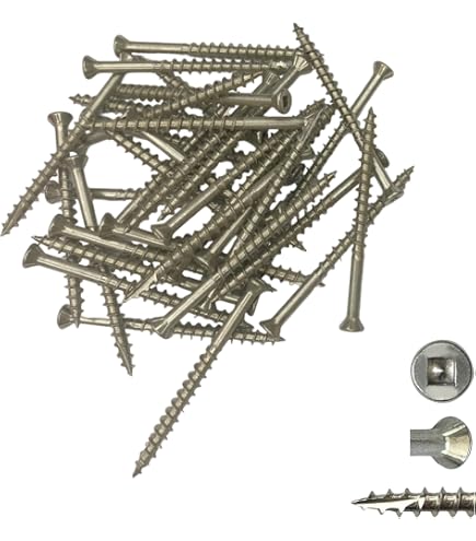 thumbnail image 2 of Albany County Fasteners #6 X 2" Stainless Steel Deck Screws – Square Drive – Qty 1000 2 of 4