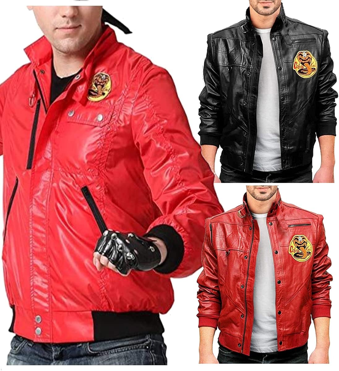 Mens Karate Kid Johnny Lawrence Cobra Kai William Zabka Costume Red