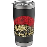 Retro Rhinoceros - Safari Rhino Lover Endangered Animals Stainless Steel Insulated Tumbler