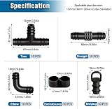 VooGenzek 50 PCS Drip Irrigation Fittings Kit 16mm Tubing Barbed Connectors view 2