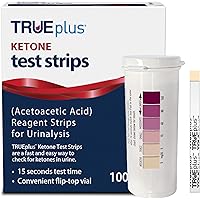 TRUEplus® Ketone Test Strips – Ideal for Low-carb dieters– Made in USA–Urinalysis Test Sticks (100)-100