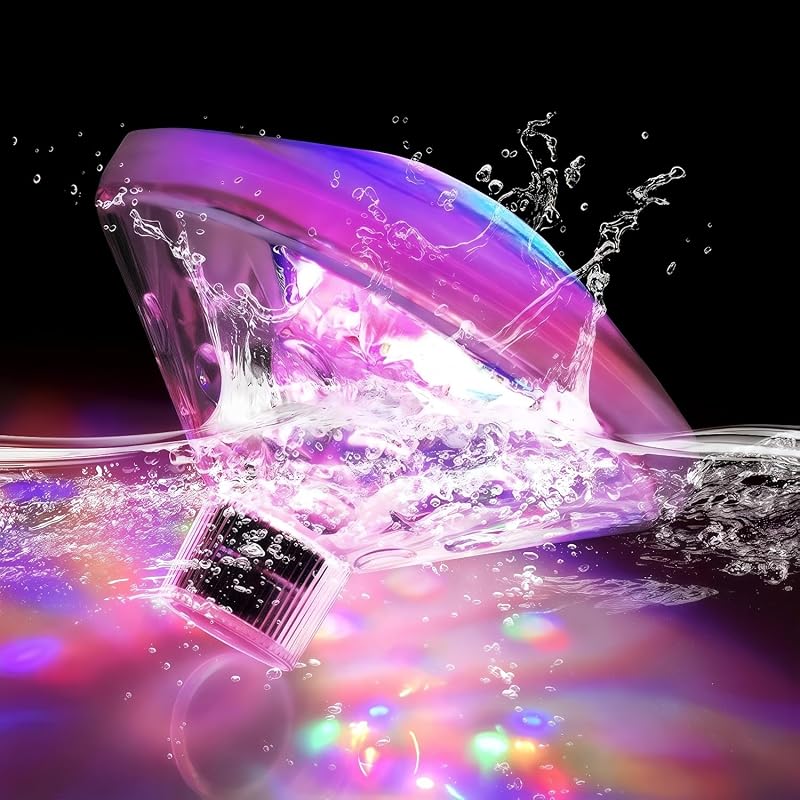 Esoes Floating Hot Tub Lights 7 Modes Colorful Disco Underwater Lamp