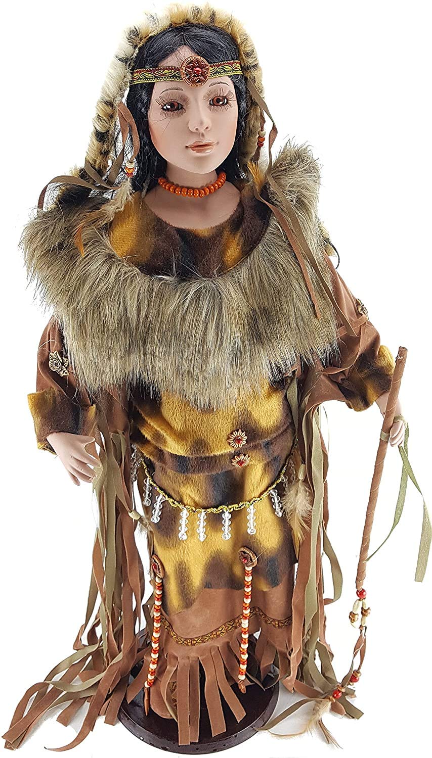 KINNEX COLLECTIONS SINCE 1997 28" Collectible Native American Indian Porcelain Doll ~ Whispering Dove ~ D28673