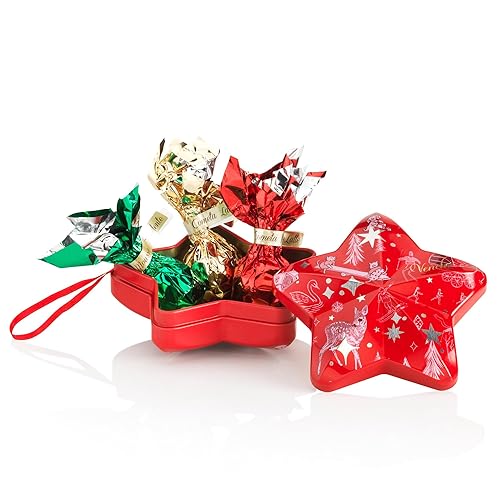 Venchi - Christmas Collection - Star Gift Tin with Assorted Comet Chocolates, 37 g - Gift Idea - Gluten Free