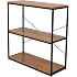 Zeller 18725 Meuble de Rangement à 4 étagères Règle, Bois, Noir, 39 x 33 x 95 cm