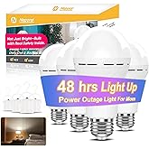Neporal LITE Emergency Rechargeable Light Bulbs A19, Light Up to 48 hrs, Battery Operated Light Bulb, 5000K E26 LED Bulb, Emergency Lights for Home Power Failure