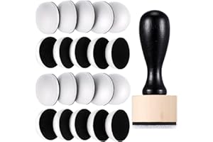 SABARY 21 Packs Mini Round Ink Blending Tool with Foams Set 2.7 Inch Including 20 Pcs Replacement Refill Sponge Domed Foam Pads Art Supplies for Distressing Blending and More