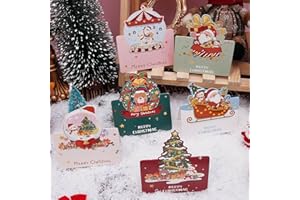 Lot de 12 cartes de vœux de Noël avec enveloppes et autocollants, jolies illustrations de vacances, intérieur vierge, motifs 