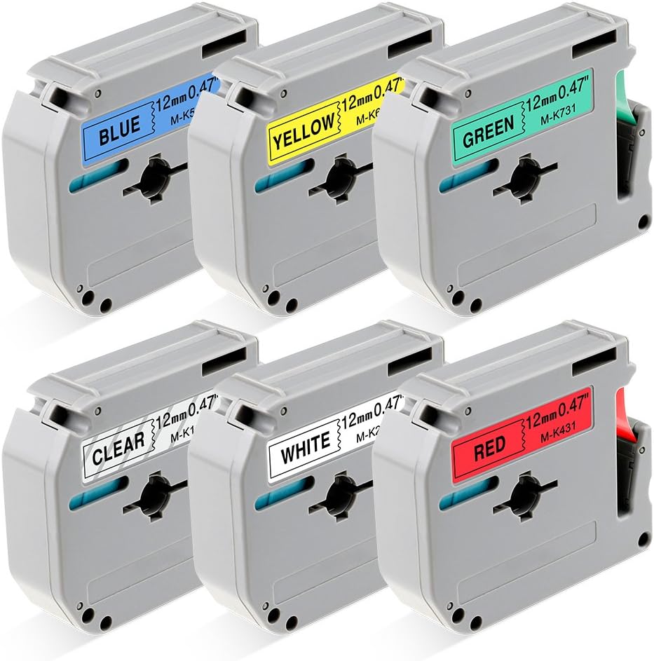 Compatible Brother PTouch M Tapes MK131 MK231(MK231s) MK431 MK531