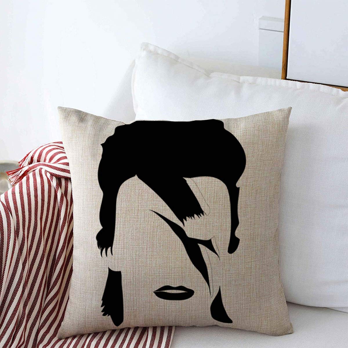 Amazon Com Throw Pillows Cover 16 X 16 Inches Rock Design Bowie