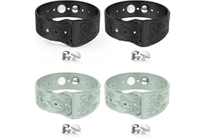 Motion Sickness Bands Anti Nausea Acupressure Wristband Sea Sickness Wristbands Nausea Bands（2Pairs-Black+Beryl）-Daisy