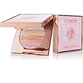 W7 Afterglow Blusher and Highlight Compact - Pink and Gold | Pressed Powder Compact, Glowing Radiant Finish